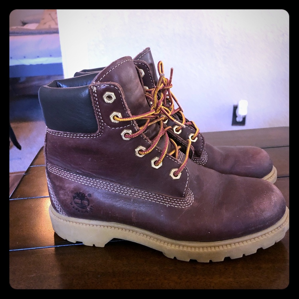 Leather timberland size 7